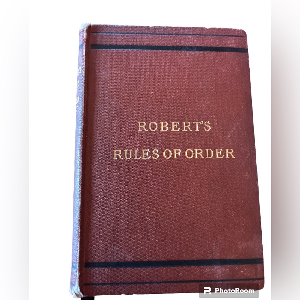 1906 print of "Roberts rules of order" Hardcover pocket manual book
